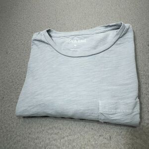 Ash & Frye Mens Shirt Medium Blue Crew Neck Proper Body‎ Length Casual Leisure